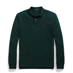 Polo Ralph Lauren L/S Custom Slim Fit Polo Shirt Scotch Pine Heather - Parasol Store