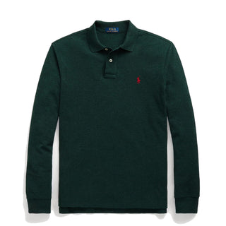 Polo Ralph Lauren L/S Custom Slim Fit Polo Shirt Scotch Pine Heather - Parasol Store