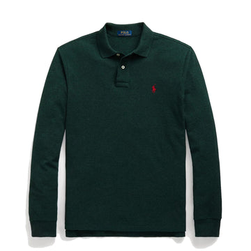 Polo Ralph Lauren L/S Custom Slim Fit Polo Shirt Scotch Pine Heather - Parasol Store