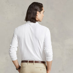 Polo Ralph Lauren L/S Custom Slim Fit Polo Shirt White - Parasol Store