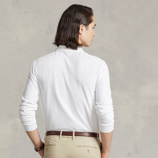 Polo Ralph Lauren L/S Custom Slim Fit Polo Shirt White