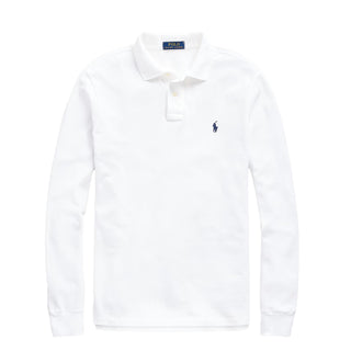 Polo Ralph Lauren L/S Custom Slim Fit Polo Shirt White