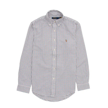 Polo Ralph Lauren L/S Grid Pattern Cotton Shirt White / Wine Multi