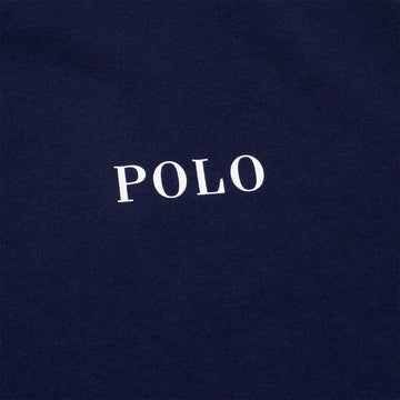 Polo Ralph Lauren Logo Cotton Jersey Sleep Shirt Cruise Navy Polo Tee - Parasol Store