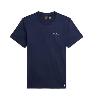 Polo Ralph Lauren Logo Cotton Jersey Sleep Shirt Cruise Navy Polo Tee - Parasol Store