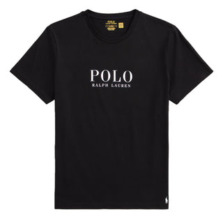 Polo Ralph Lauren Logo Cotton Jersey Sleep Shirt Polo Black - Parasol Store