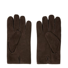 Polo Ralph Lauren Logo Debossed Leather Gloves Dark Brown