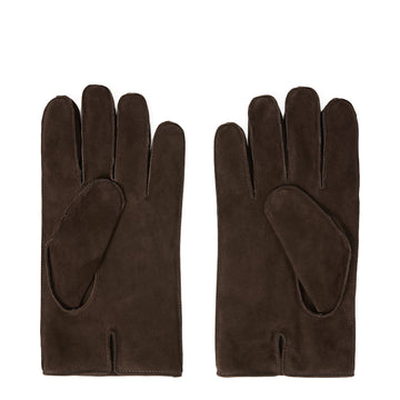 Polo Ralph Lauren Logo Debossed Leather Gloves Dark Brown