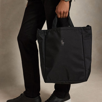 Polo Ralph Lauren Logo Trim Shopper Tote Bag Black