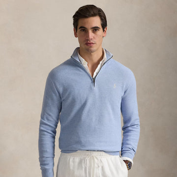 Polo Ralph Lauren Long Sleeve Pullover Standard Blue Hyacinth Heather - Parasol Store