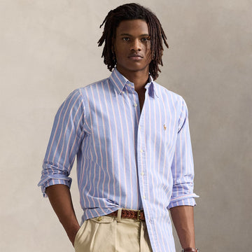 Polo Ralph Lauren Long Sleeve Sport Shirt Custom Blue / Pink - Parasol Store