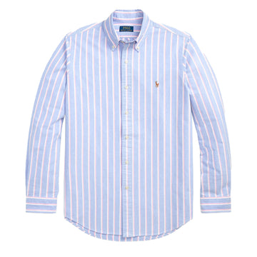 Polo Ralph Lauren Long Sleeve Sport Shirt Custom Blue / Pink - Parasol Store