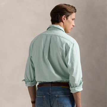 Polo Ralph Lauren Long Sleeve Sport Shirt Custom F Summer Emerald / White - Parasol Store