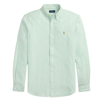 Polo Ralph Lauren Long Sleeve Sport Shirt Custom F Summer Emerald / White - Parasol Store