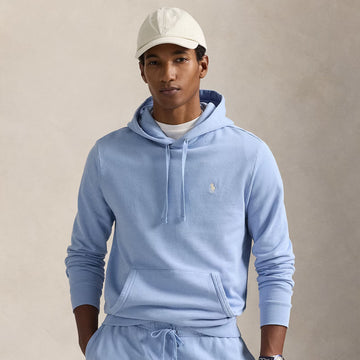 Polo Ralph Lauren Loopback Fleece Hoodie Chambray Blue - Parasol Store