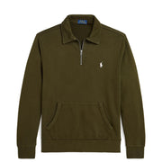 Polo Ralph Lauren Loopback Fleece Quarter-Zip Sweatshirt Dark Loden - Parasol Store
