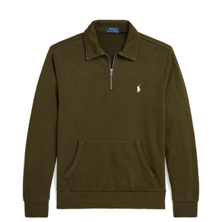 Polo Ralph Lauren Loopback Fleece Quarter-Zip Sweatshirt Dark Loden - Parasol Store