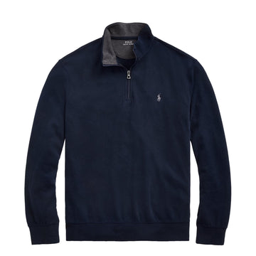 Polo Ralph Lauren Luxury Jersey Quarter-Zip Pullover Aviator Navy - Parasol Store