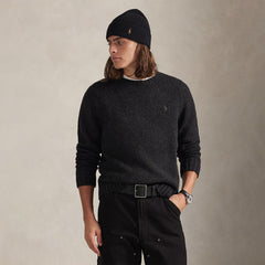 Polo Ralph Lauren Marled Wool-Blend Sweater Charcoal Marl - Parasol Store
