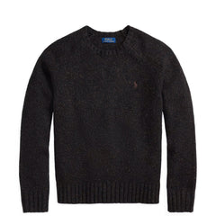 Polo Ralph Lauren Marled Wool-Blend Sweater Charcoal Marl - Parasol Store