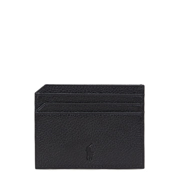 Polo Ralph Lauren Pebbled Leather Card Case Black