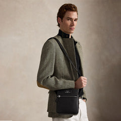 Polo Ralph Lauren Pebbled Leather Crossbody Bag Black