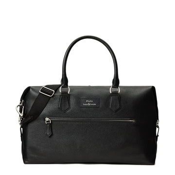 Polo Ralph Lauren Pebbled Leather Duffel Bag Black