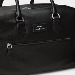 Polo Ralph Lauren Pebbled Leather Duffel Bag Black