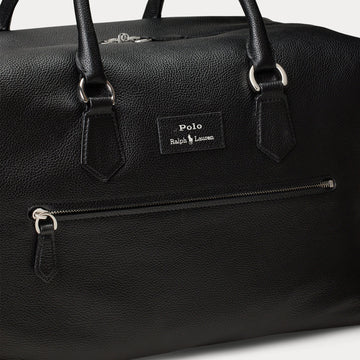 Polo Ralph Lauren Pebbled Leather Duffel Bag Black