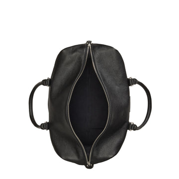 Polo Ralph Lauren Pebbled Leather Duffel Bag Black