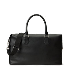 Polo Ralph Lauren Pebbled Leather Duffel Bag Black