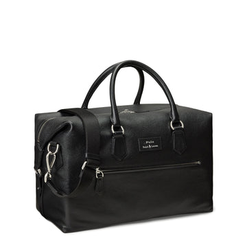 Polo Ralph Lauren Pebbled Leather Duffel Bag Black