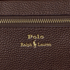 Polo Ralph Lauren Pebbled Leather Travel Case Dark Brown