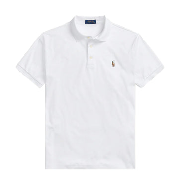 Polo Ralph Lauren Pima Cotton SS Polo Shirt Slim Fit White