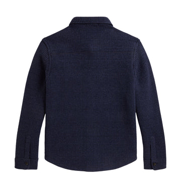 Polo Ralph Lauren Plaid Wool-Blend Overshirt Navy
