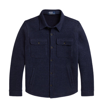 Polo Ralph Lauren Plaid Wool-Blend Overshirt Navy