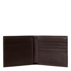Polo Ralph Lauren Polo Bear Leather Billfold Wallet Dark Brown