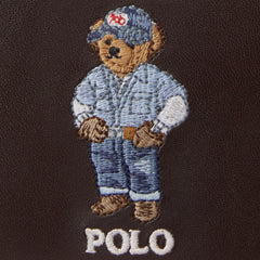 Polo Ralph Lauren Polo Bear Leather Card Case Dark Brown