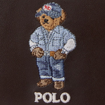 Polo Ralph Lauren Polo Bear Leather Card Case Dark Brown