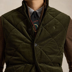 Polo Ralph Lauren Quilted Corduroy Gilet Company Olive
