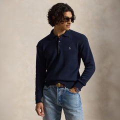 Polo Ralph Lauren Relaxed Cable Cotton Polo Sweater Hunter Navy