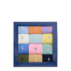 Polo Ralph Lauren Ribbed Trouser Sock 12-Pack Gift Set Pastel - Parasol Store