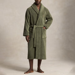Polo Ralph Lauren Shawl-Collar Terry Robe Cruise Olive