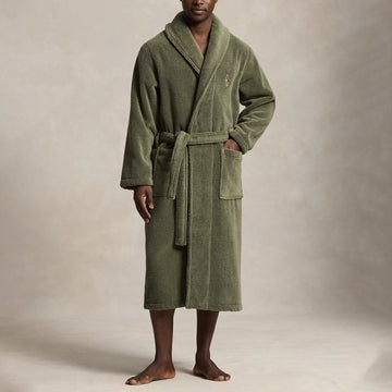 Polo Ralph Lauren Shawl-Collar Terry Robe Cruise Olive