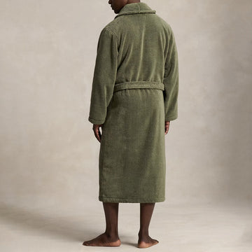 Polo Ralph Lauren Shawl-Collar Terry Robe Cruise Olive