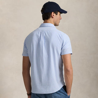 Polo Ralph Lauren Short Sleeve Sport Shirt Custom Blue / White - Parasol Store