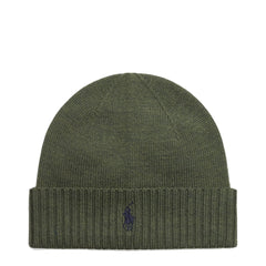 Polo Ralph Lauren Signature Pony Wool Beanie Classic Olive Heather - Parasol Store