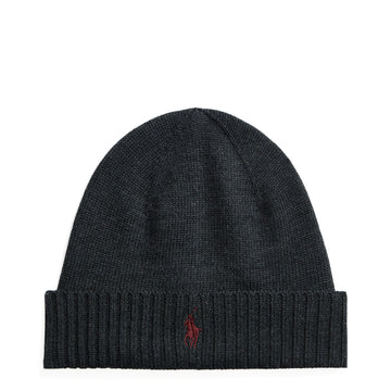 Polo Ralph Lauren Signature Pony Wool Beanie Dark Granite Heather
