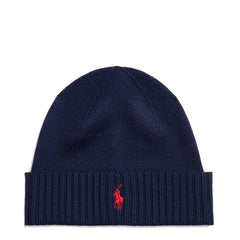 Polo Ralph Lauren Signature Pony Wool Beanie Hunter Navy - Parasol Store