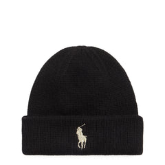 Polo Ralph Lauren Signature Pony Wool Beanie Polo Black / Gold Pp